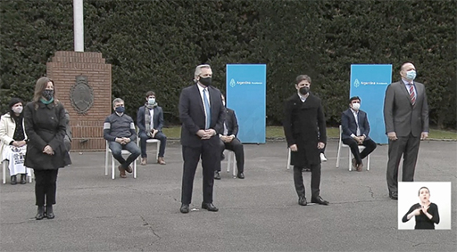 Alberto Fernández presenta el programa de fortalecimiento de la seguridad en la Provincia de Buenos Aires