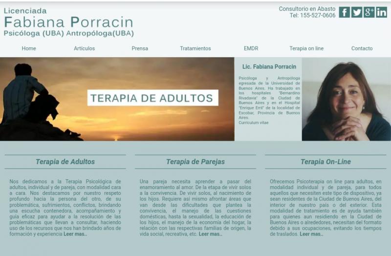 Página WEB de Fabiana Porracín
