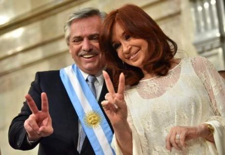 Asunción de Alberto Fernández y Cristina Fernández.
