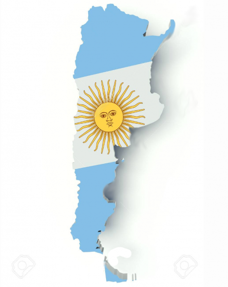 mapa argentina bandera